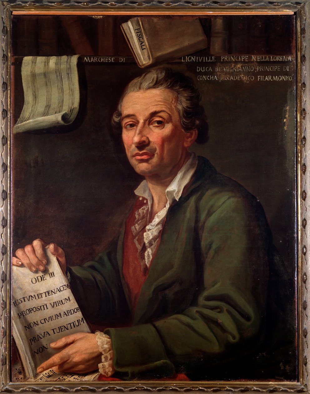 Portrait of Pierre Eugene Francois, Marquis of Ligniville by Angelo Crescimbeni