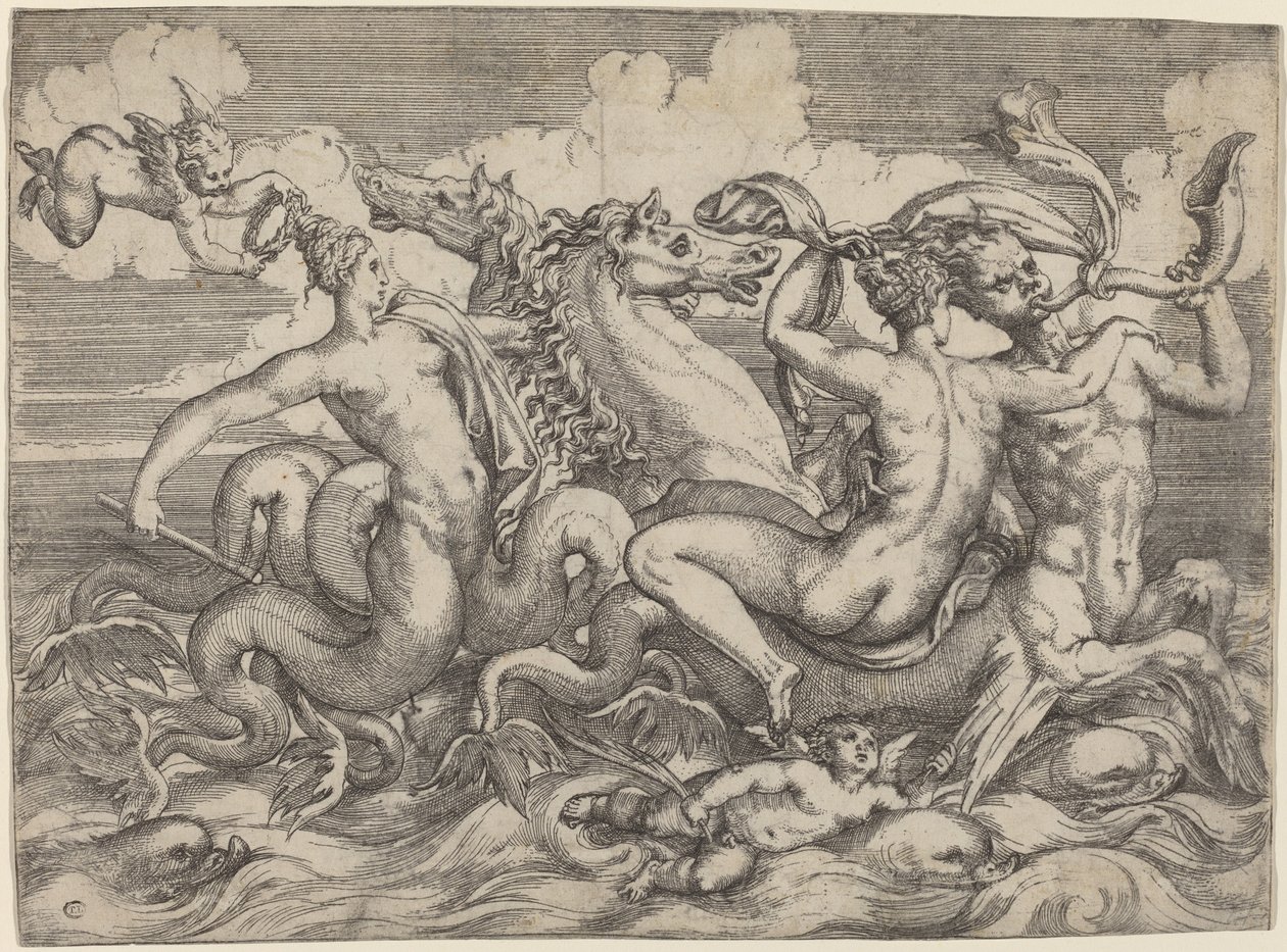 Sirens, Naiads, and Tritons by Angelo Falconetto