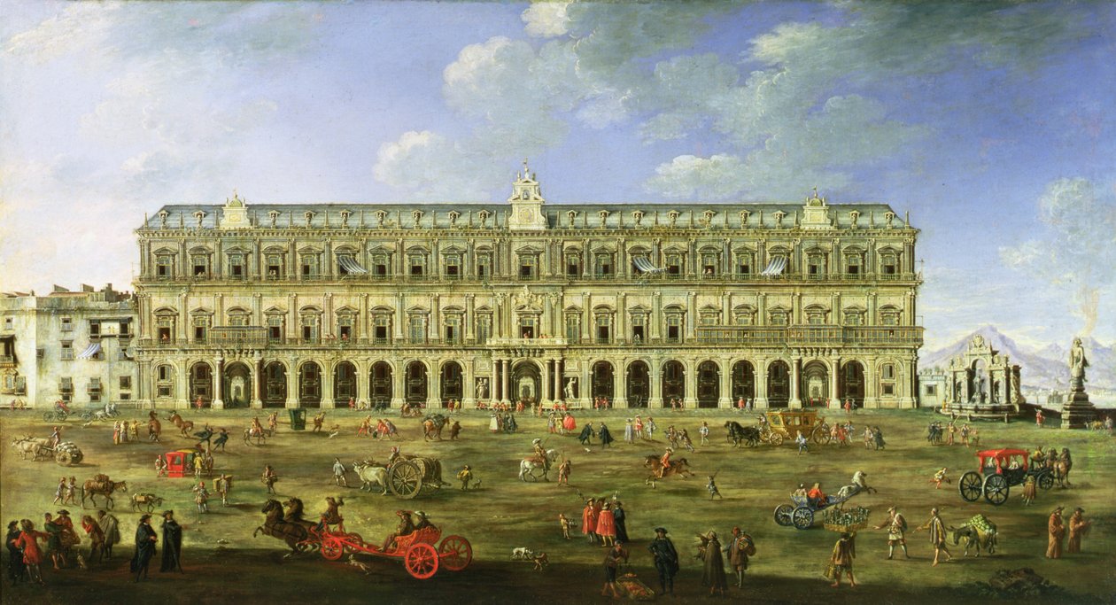View of the Palace of Naples by Angelo Maria Costa