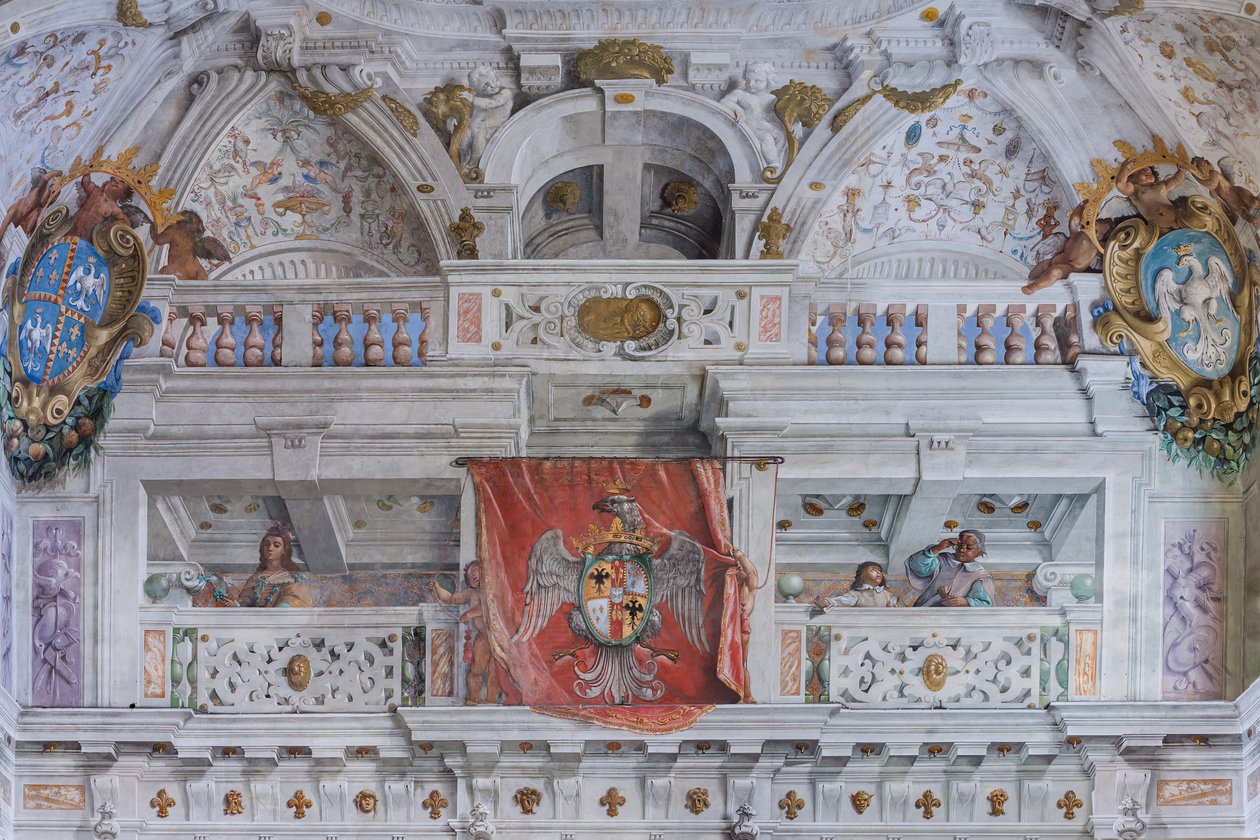 Hall with the Bologna Quarters, Hall of the Guards, Este Ducal Palace, Sassuolo, Italy by Angelo Michele Colonna