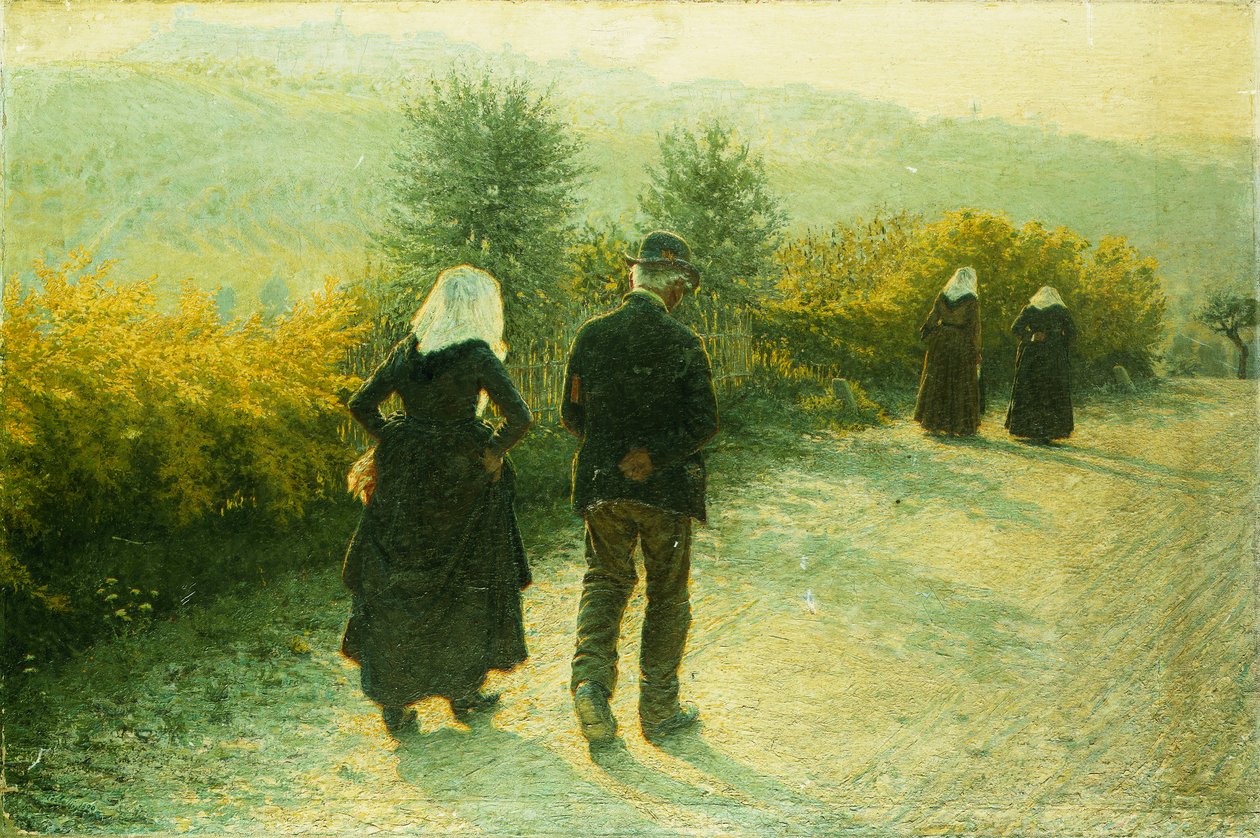 Alla Domenicale by Angelo Morbelli
