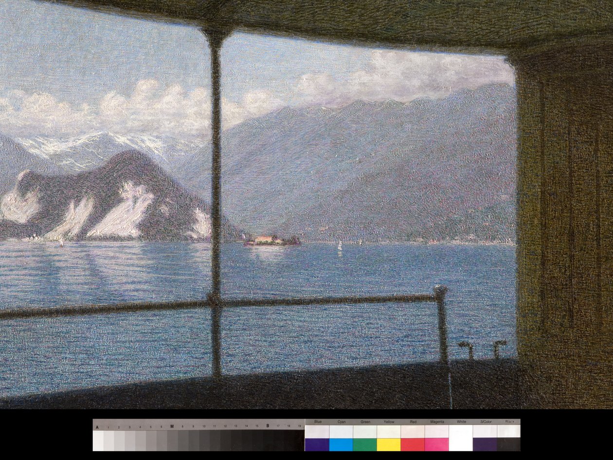 Boat on Lake Maggiore by Angelo Morbelli