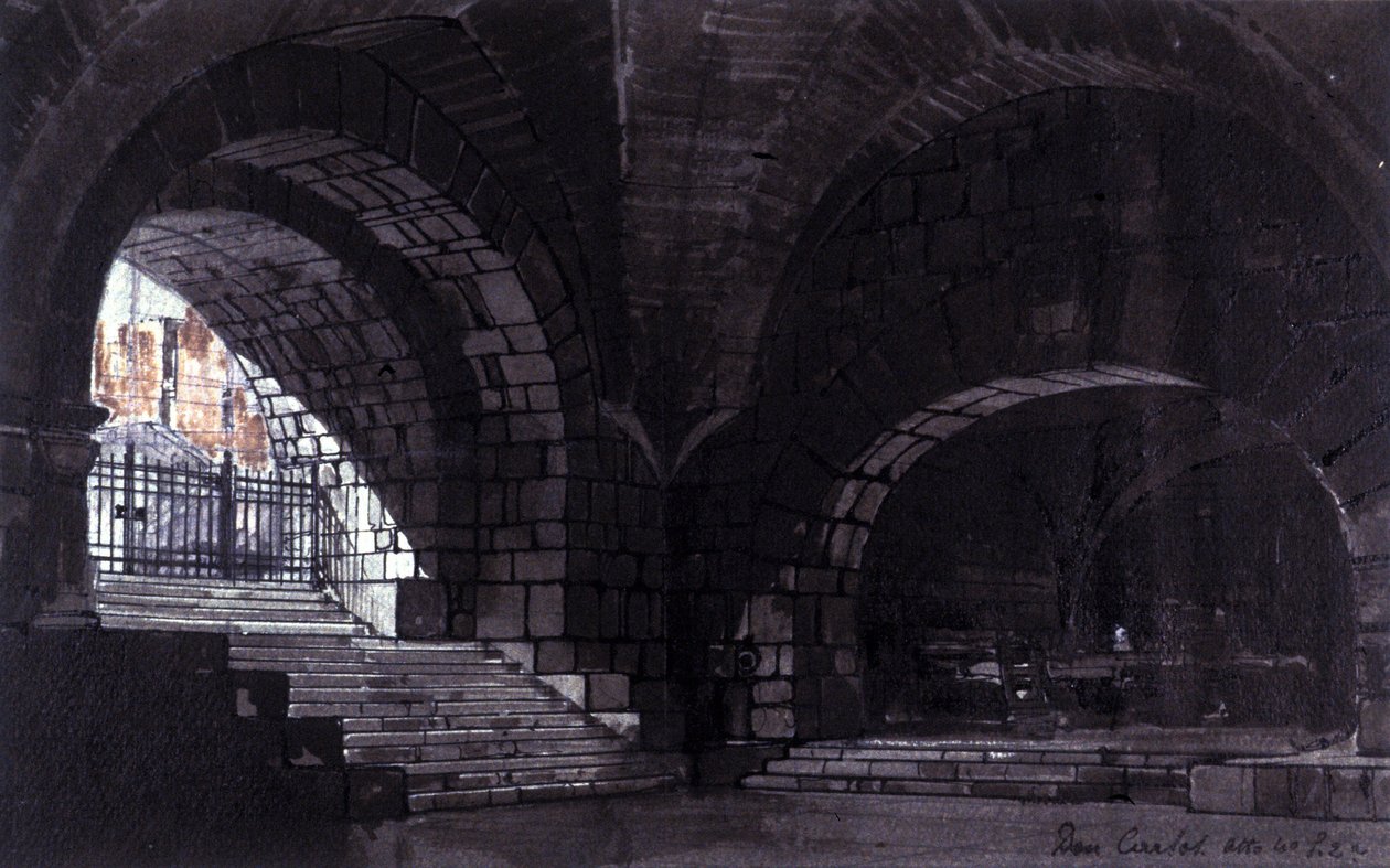 Scenography for Scene 2 of Act IV of the Opera 'Don Carlos' by Giuseppe ...