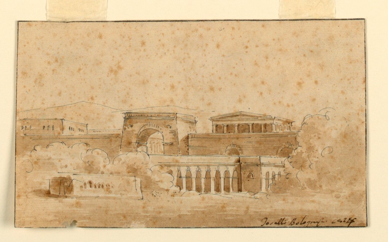 Stage Design, Antique Buildings by Angelo Toselli