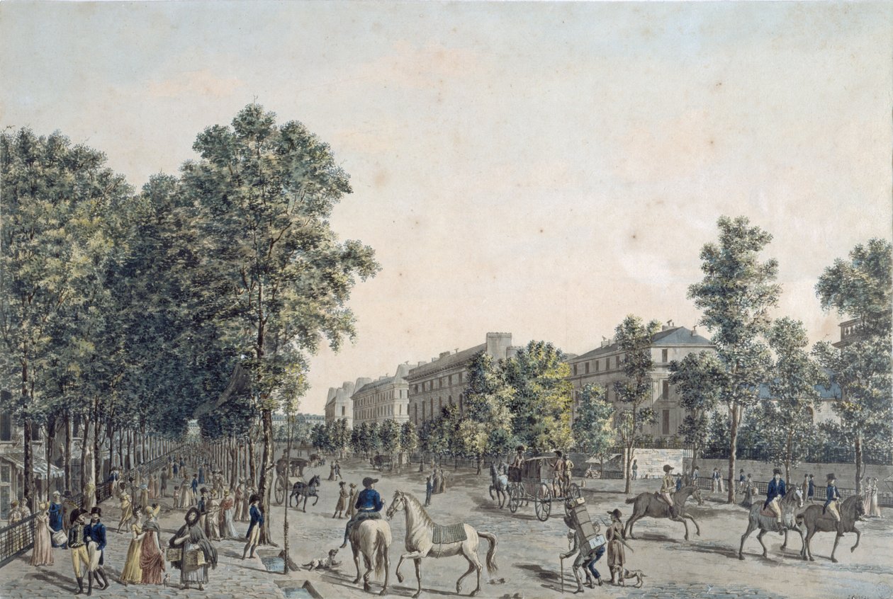 The Grands Boulevards in 1804 by Angelo after Garbizza