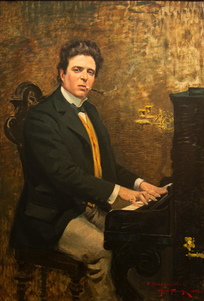 Portrait of the Composer Pietro Mascagni, 1899 by Angiolo Tommasi