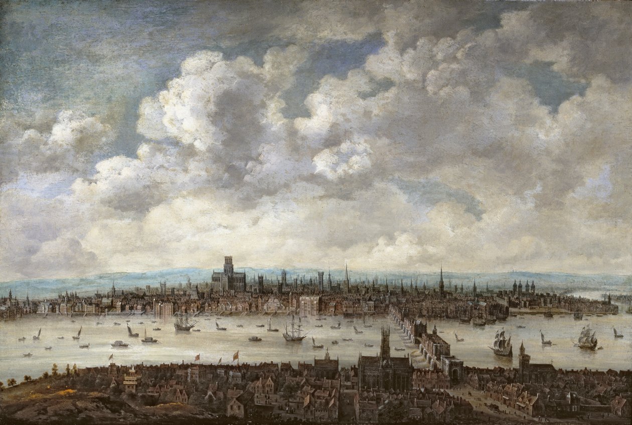 View of London from Southwark by Anglo Dutch School
