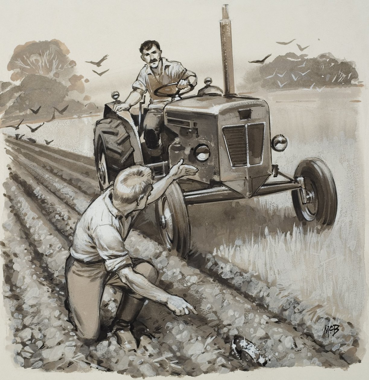 Farmer Discovering an Antiquarian Relic by Angus McBride