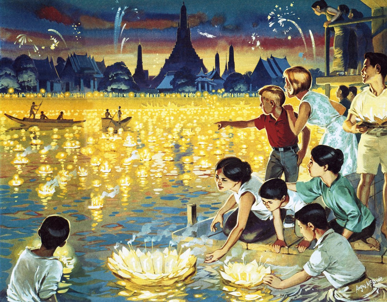 Loy Krathong Festival in Bangkok by Angus McBride