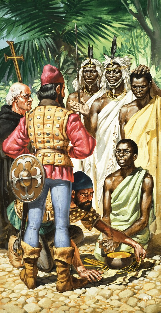 Portuguese Explorers Arriving at Cape Verde and the Gambia River by Angus McBride