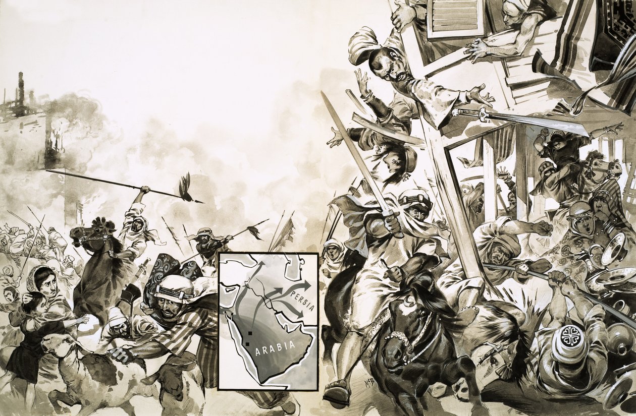 The Battle Between Saracens and Moors in 635 by Angus McBride