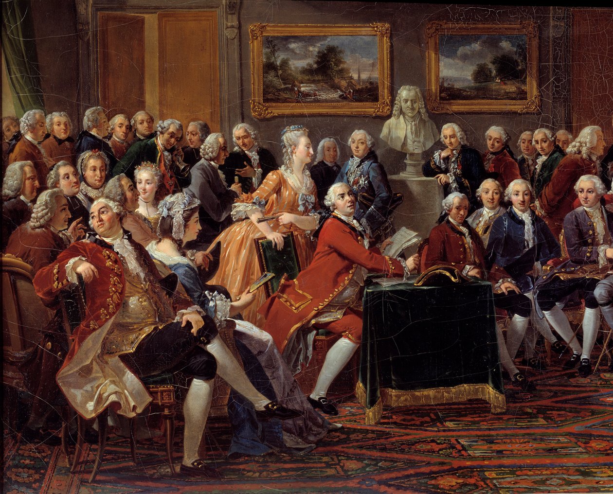 The Salon of Madame Geoffrin by Anicet Charles Lemonnier