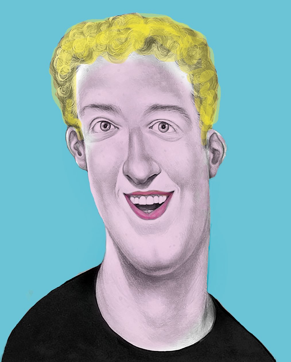 Pop Goes The Zuckerberg by Anita Kunz
