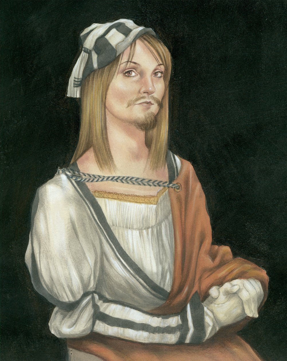Self Portrait With Facial Hair, 2011 by Anita Kunz