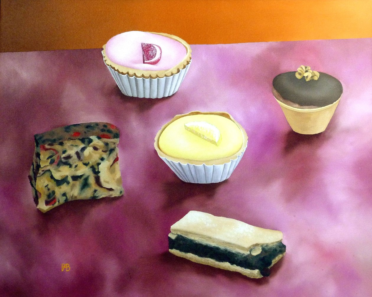 Five Cakes, 1988 by Anna Phillips