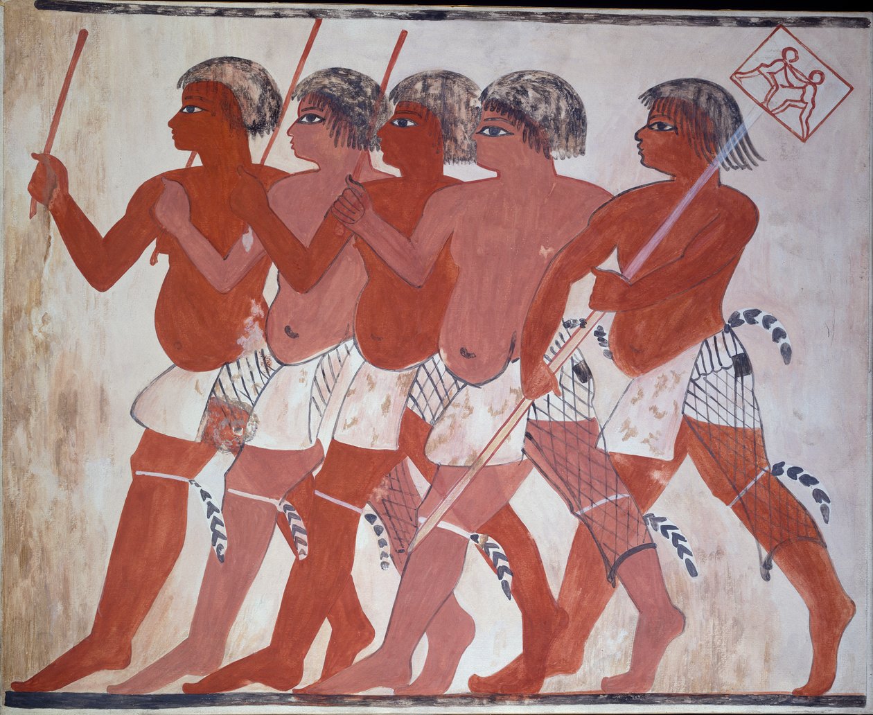 Copy of painting from private tomb 74 of Thenuny, Thebes I, 1, 144-146 by Anna