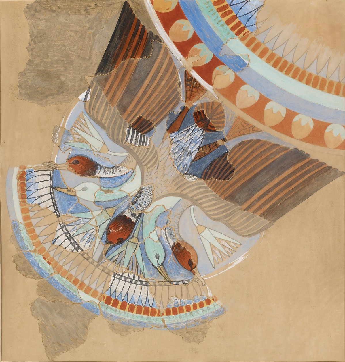 Copy of Wall Painting, a House, Amarna, Swag of Geese by Anna