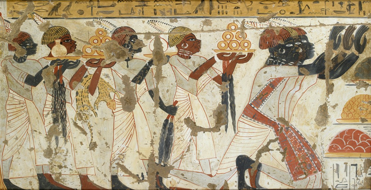 Copy of wall painting from private tomb 40 of Huy, Thebes I,1, 75-78, 20th century by Anna
