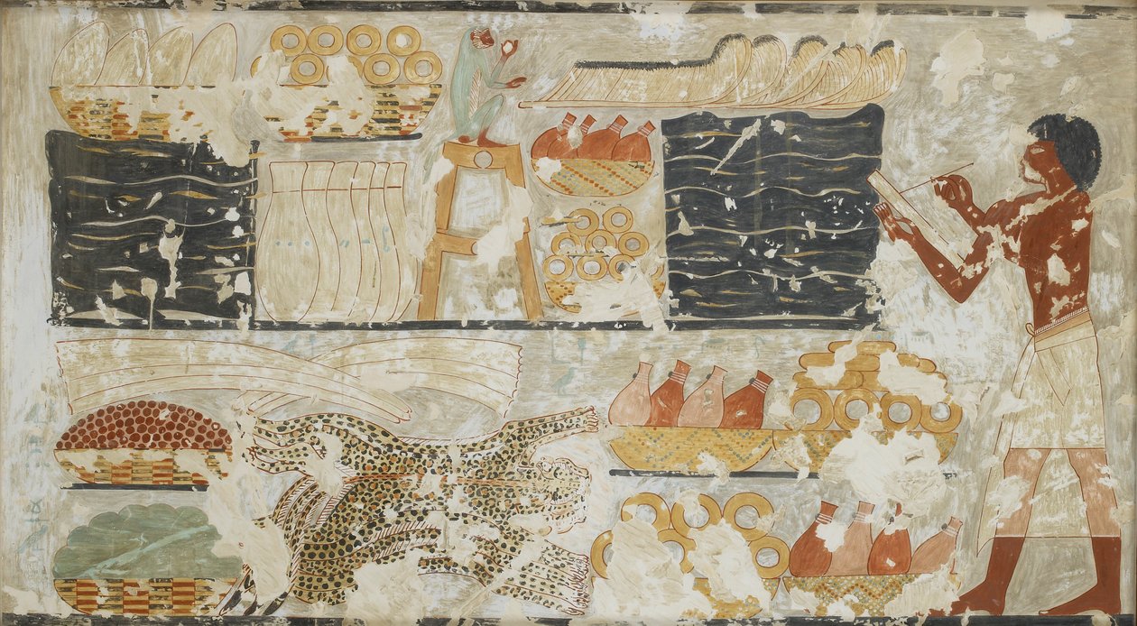 Copy of Wall Painting, Private Tomb 100 of Rekhmire, Thebes by Anna