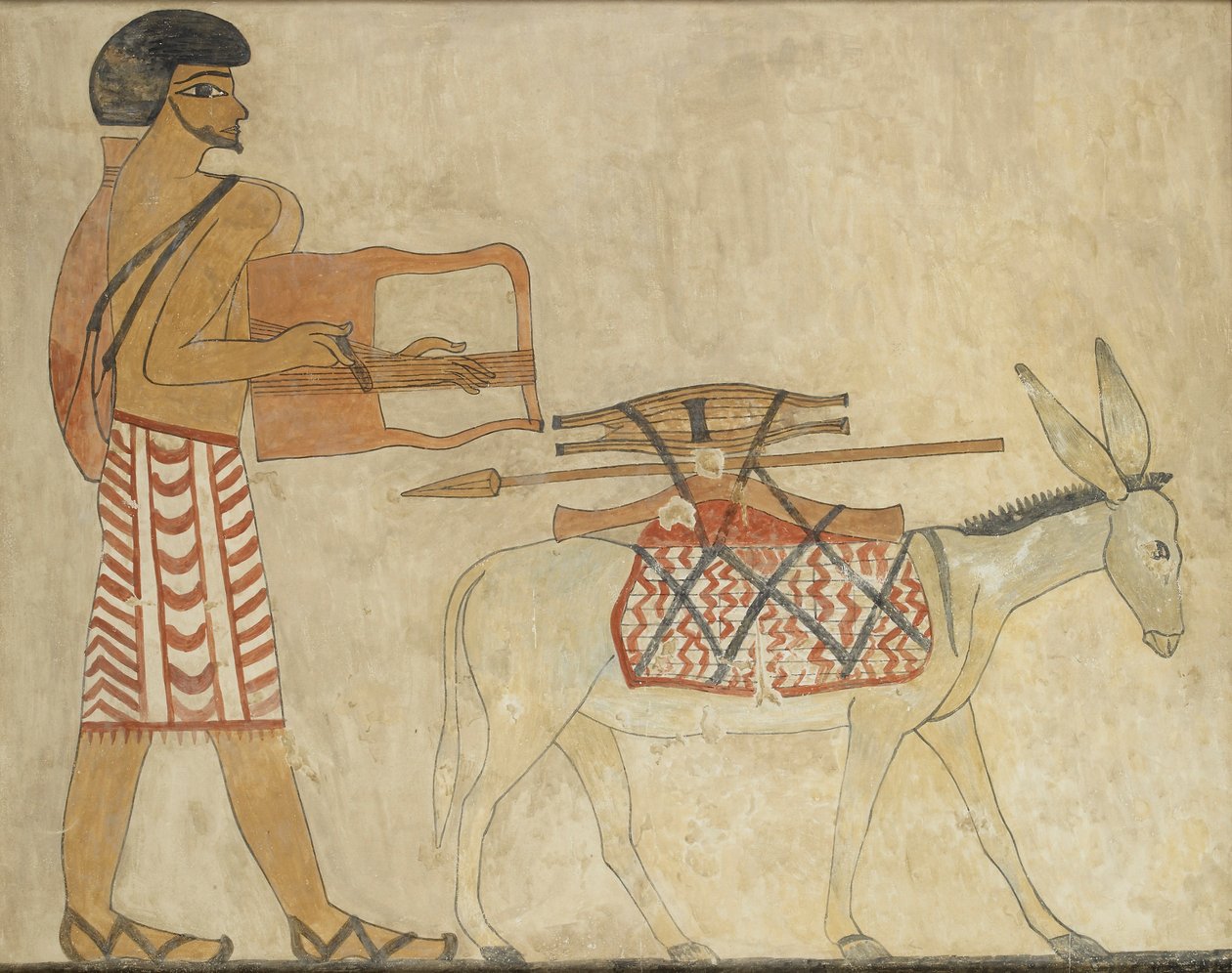 Copy of Wall Painting, Private Tomb 3 of Khnumhotpe III, Beni Hasan by Anna