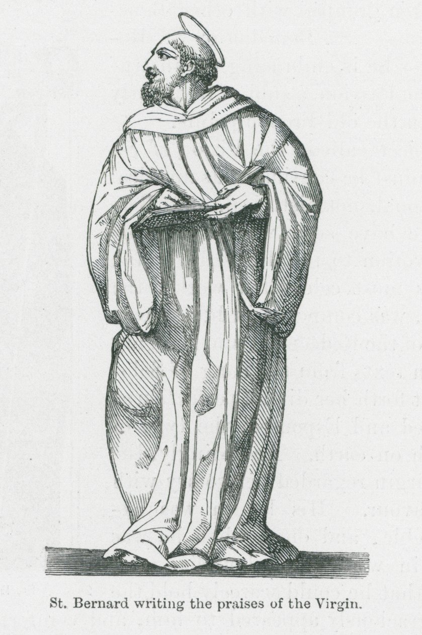 St Bernard Writing the Praises of the Virgin by Anna Brownell Jameson