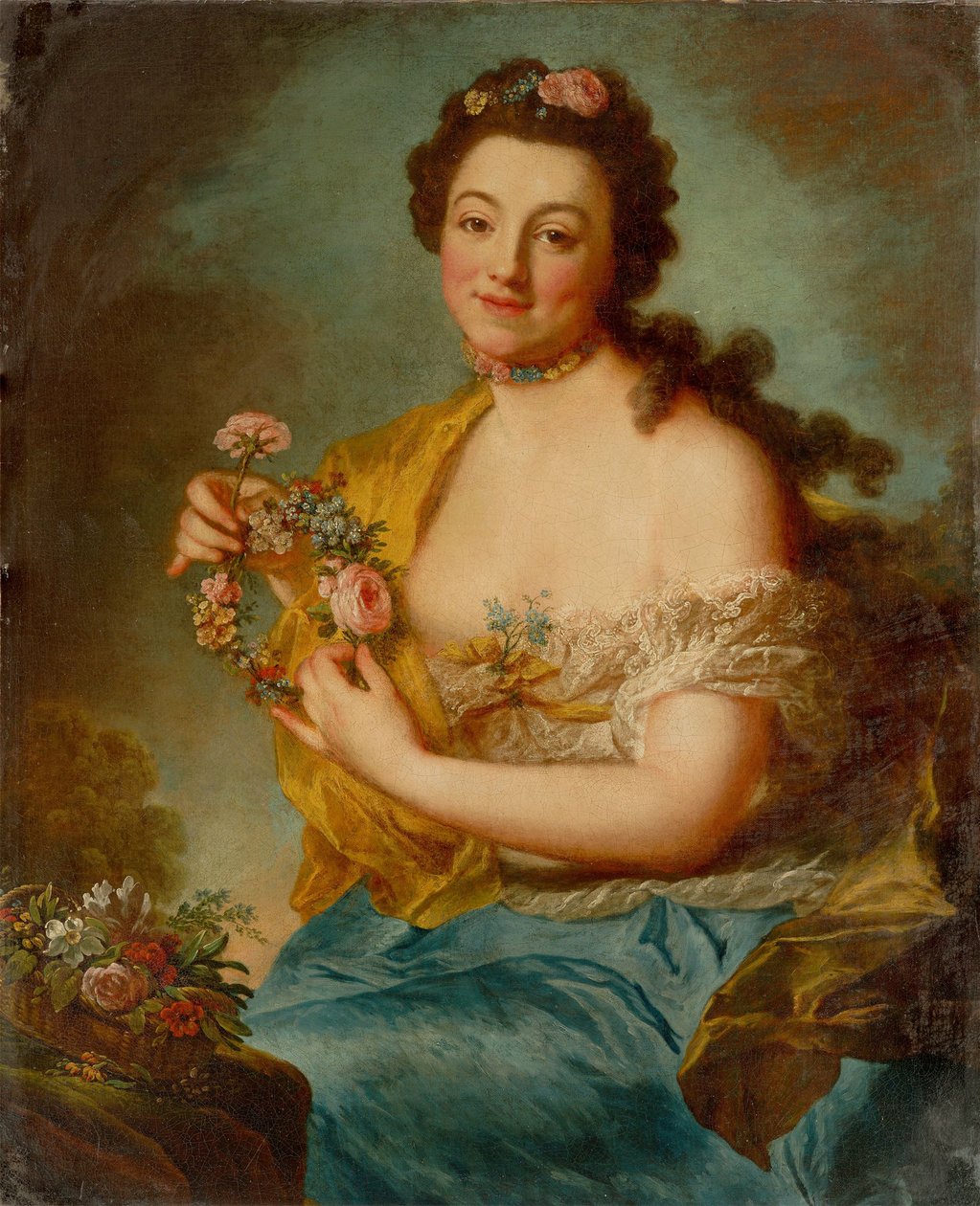 Self-Portrait as Flora by Anna Dorothea Therbusch Lisiewska
