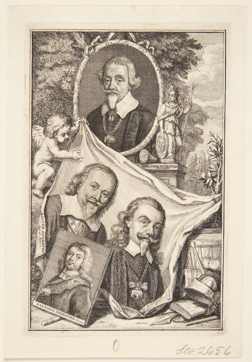Group Portrait of Members of the Sehested Family by Anna Folkema
