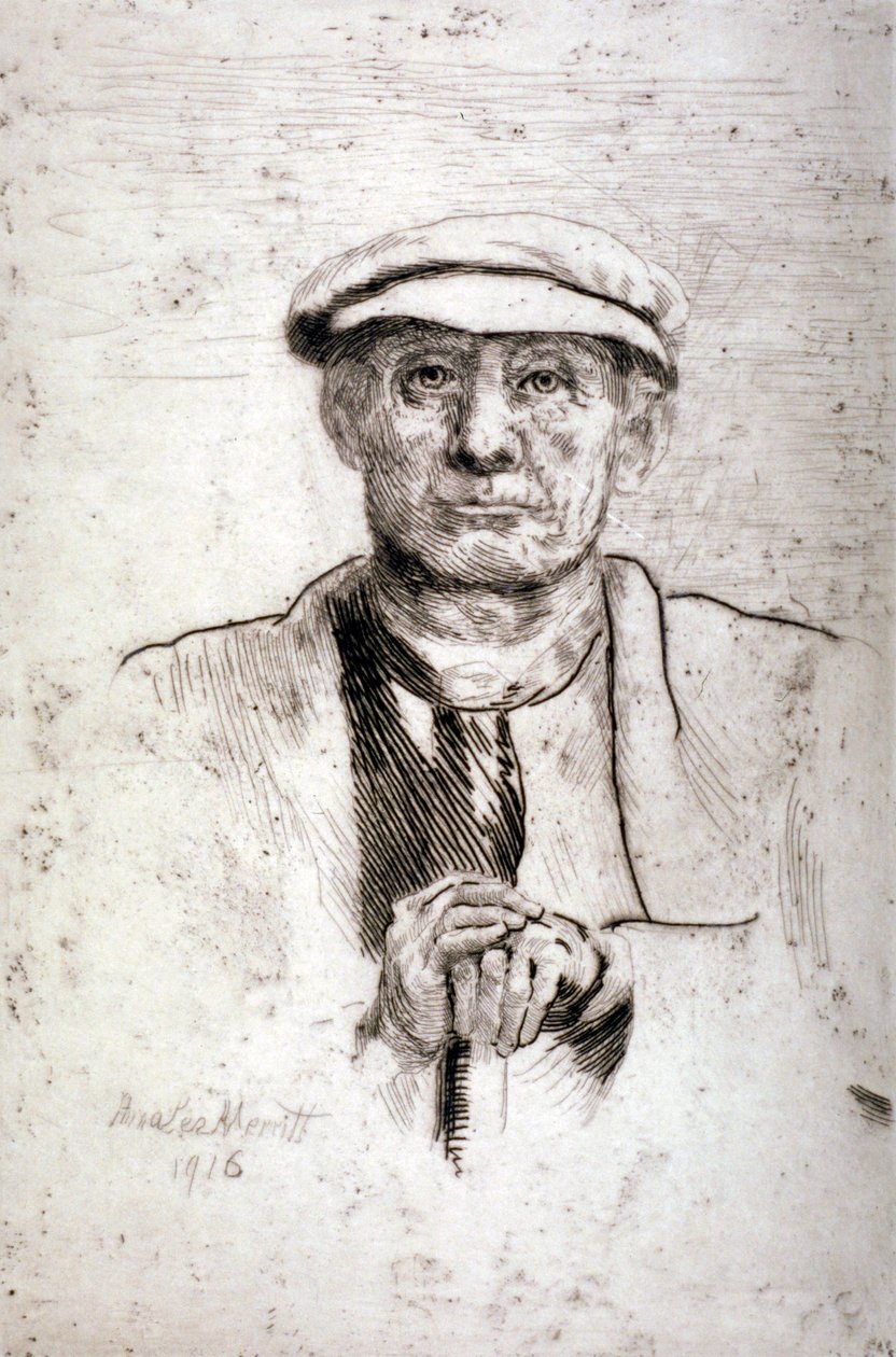 Old Man in a Flat Cap by Anna Lea Merritt