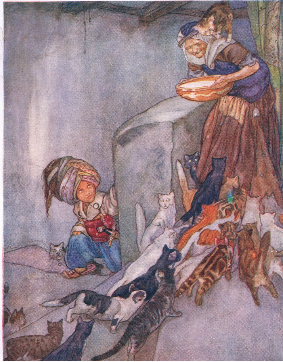Milk for the Family, from The Big Book for Children (Herbert Strang) published by Humphrey Milford, Oxford University Press, c.1920 by Anne Anderson