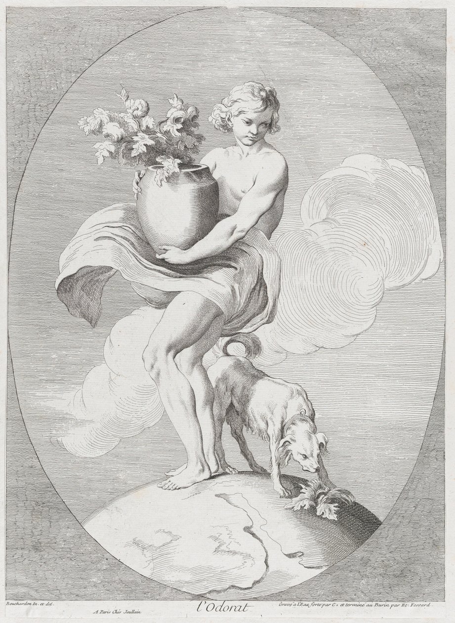 Smell, 1730-65 by Anne Claude Philippe de Caylus, Etienne Fessard