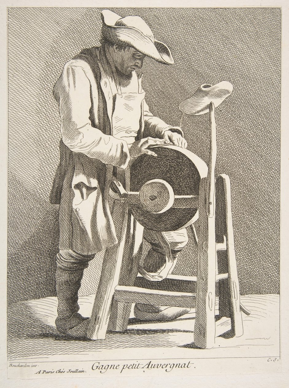 Knife Sharpener by Anne Claude Philippe de Caylus