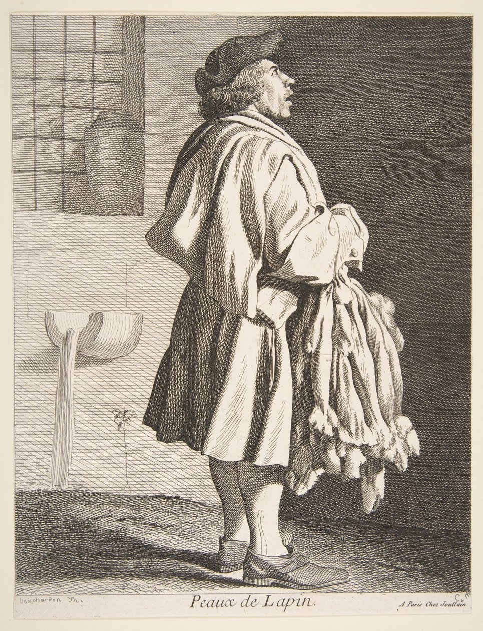 Rabbit Pelt Peddler, 1737 by Anne Claude Philippe de Caylus