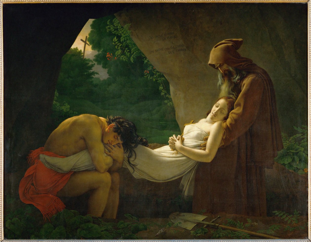 Atala at the Tomb, also known as the Funeral of Atala by Anne Louis Girodet de Roucy Trioson