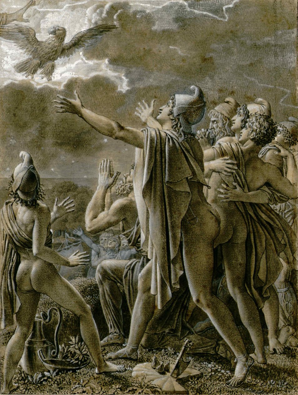 Aeneas and his followers in Latium by Anne Louis Girodet de Roucy Trioson
