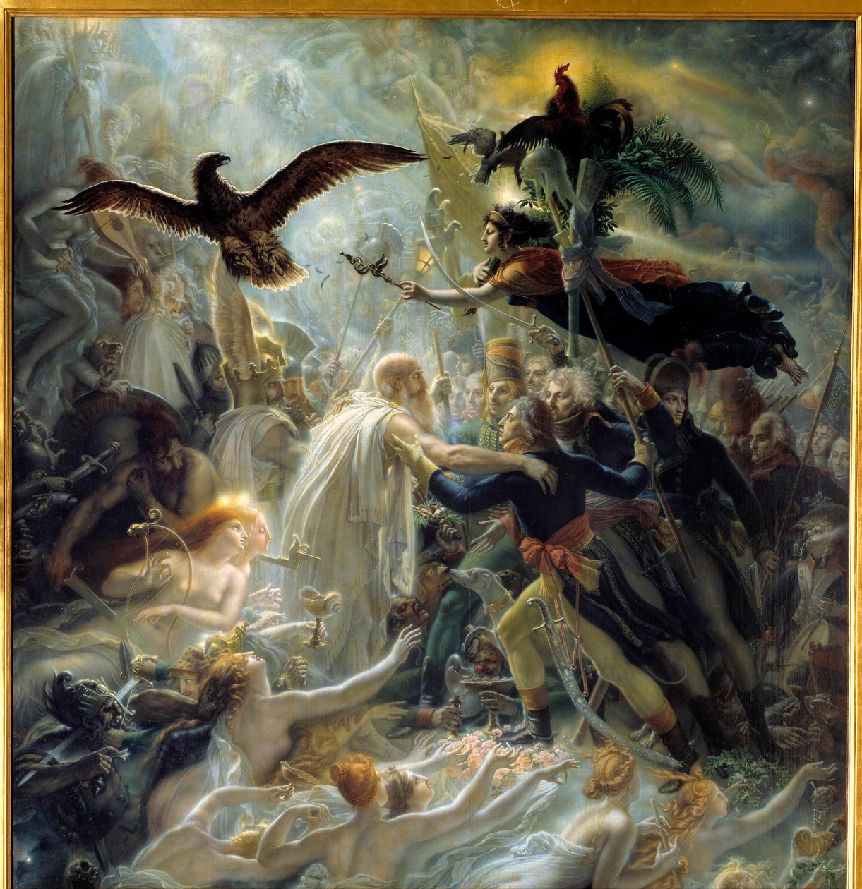 Apotheosis of the French heroes who died for the homeland during the Liberty War, homage offered to Napoleon Bonaparte by Anne Louis Girodet de Roucy Trioson