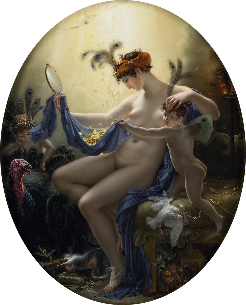 Portrait of Mlle. Lange as Danaë by Anne Louis Girodet de Roussy Trioson