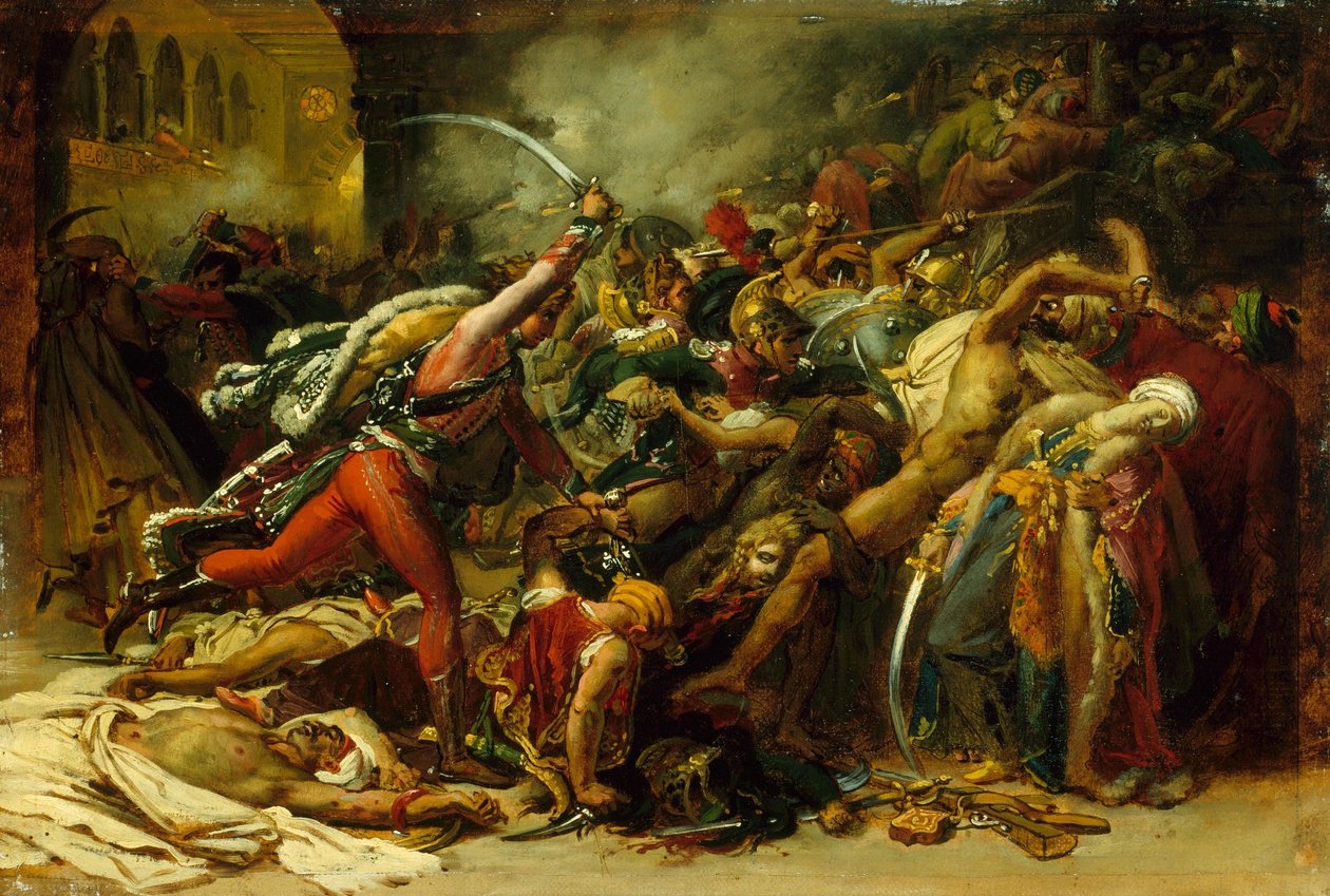 Sketch for The Revolt of Cairo by Anne-Louis Girodet de Roussy-Trioson