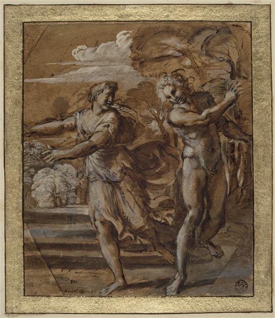 Study for Lupercalia Palazzo Magnani Frescoes, Bologna by Annibale Carracci
