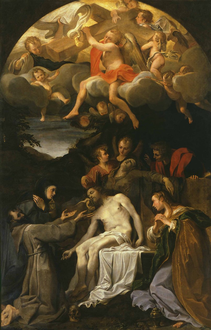 The Lamentation Over the Dead Christ with Saints by Annibale Carracci