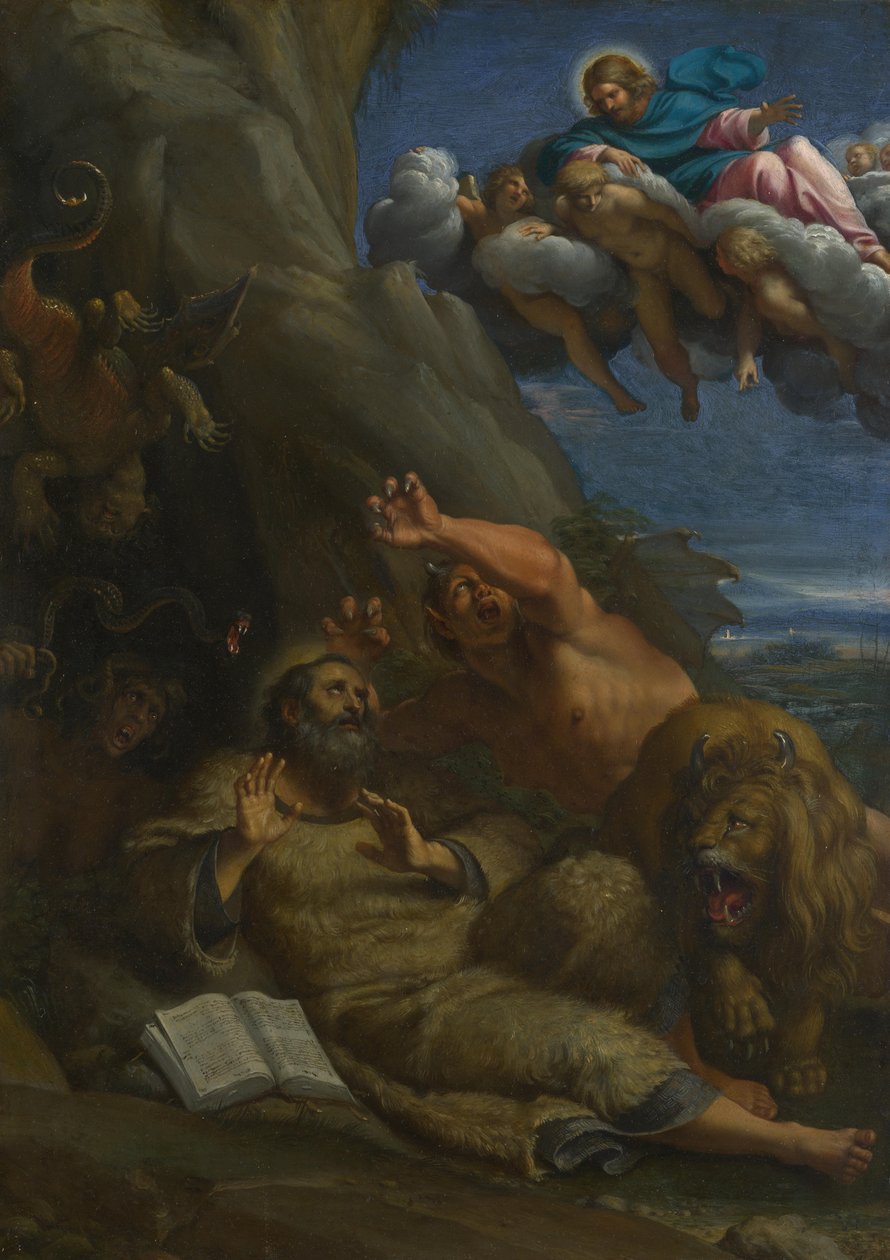 Christ Appearing to Saint Anthony Abbot During His Temptation by Annibale Carracci