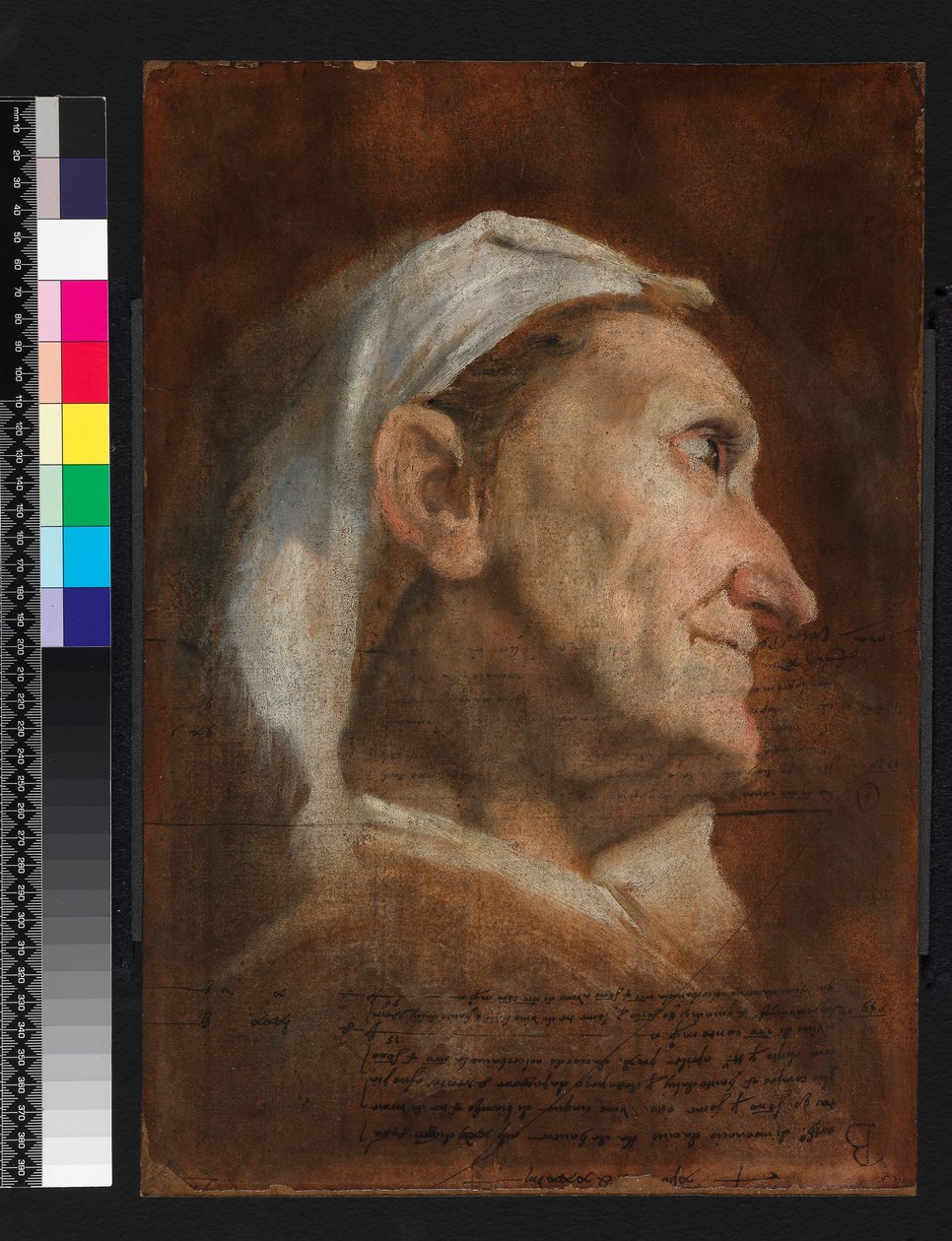 Head of an old woman by Annibale Carracci