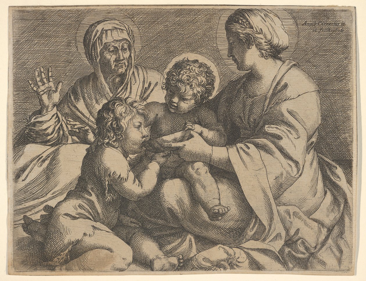 Madonna and Child with Saints Elizabeth and John the Baptist by Annibale Carracci