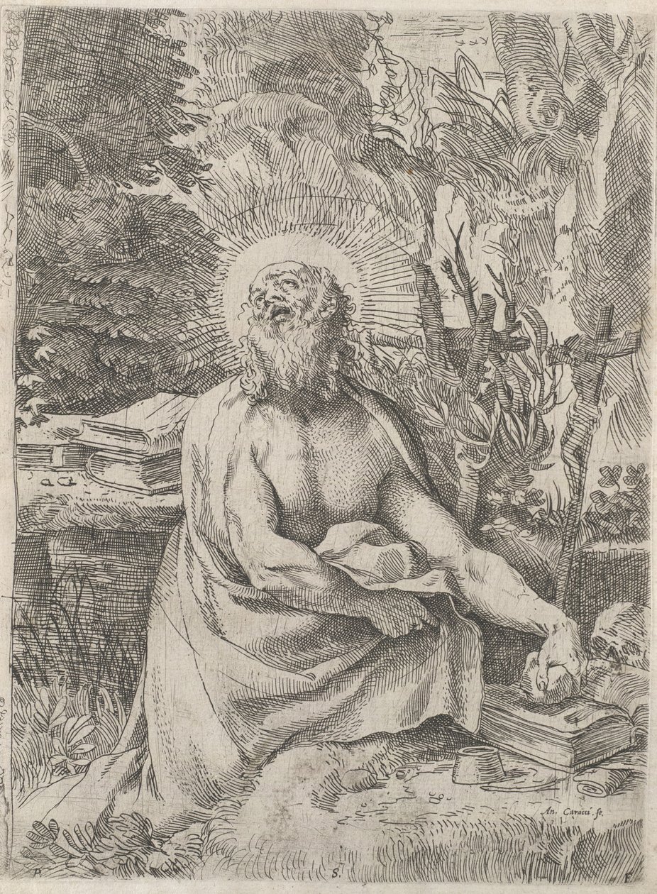Saint Jerome in the Wilderness by Annibale Carracci