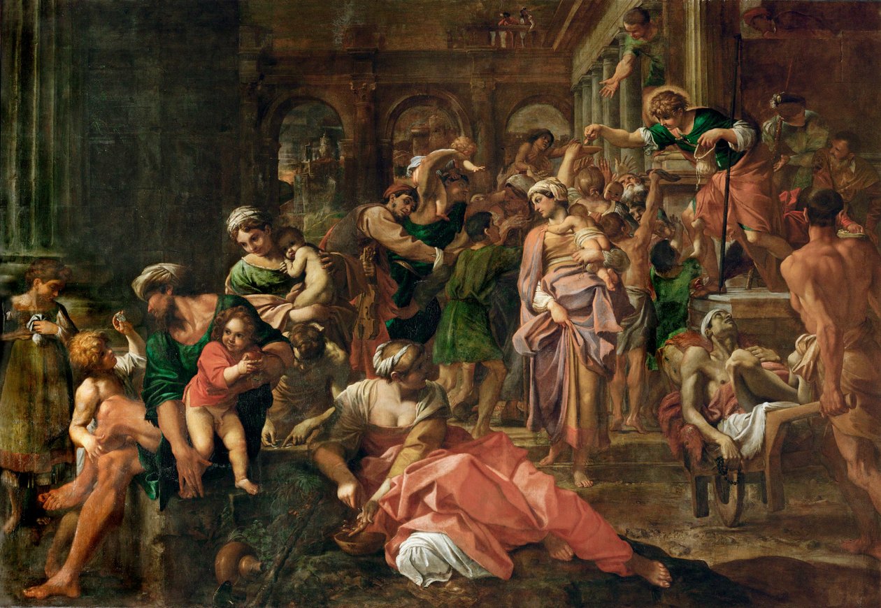 Saint Rochus Distributing Alms to the Plague-Ridden by Annibale Carracci