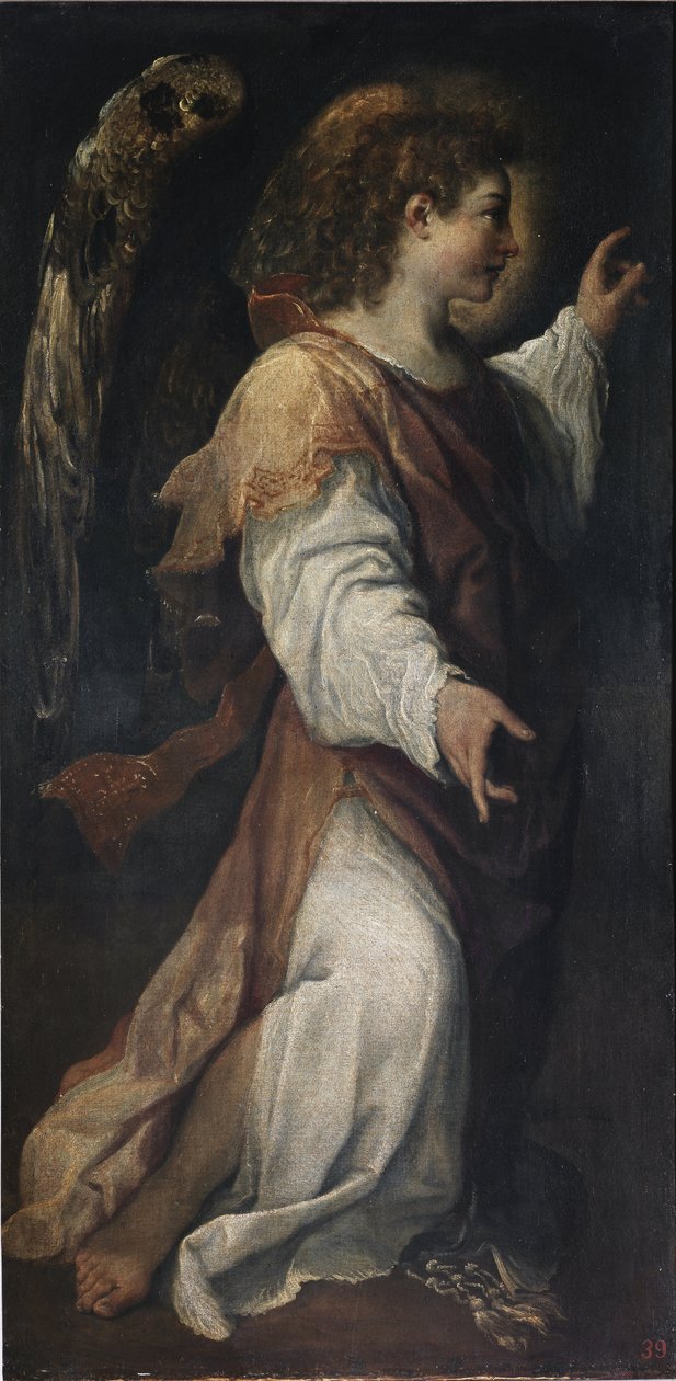 The Angel of the Annunciation (detail) by Annibale Carracci
