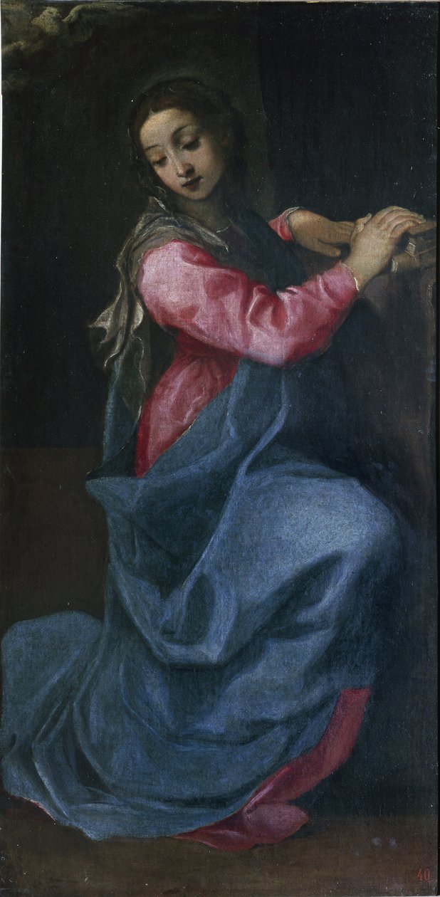 The Virgin of the Annunciation (detail) by Annibale Carracci