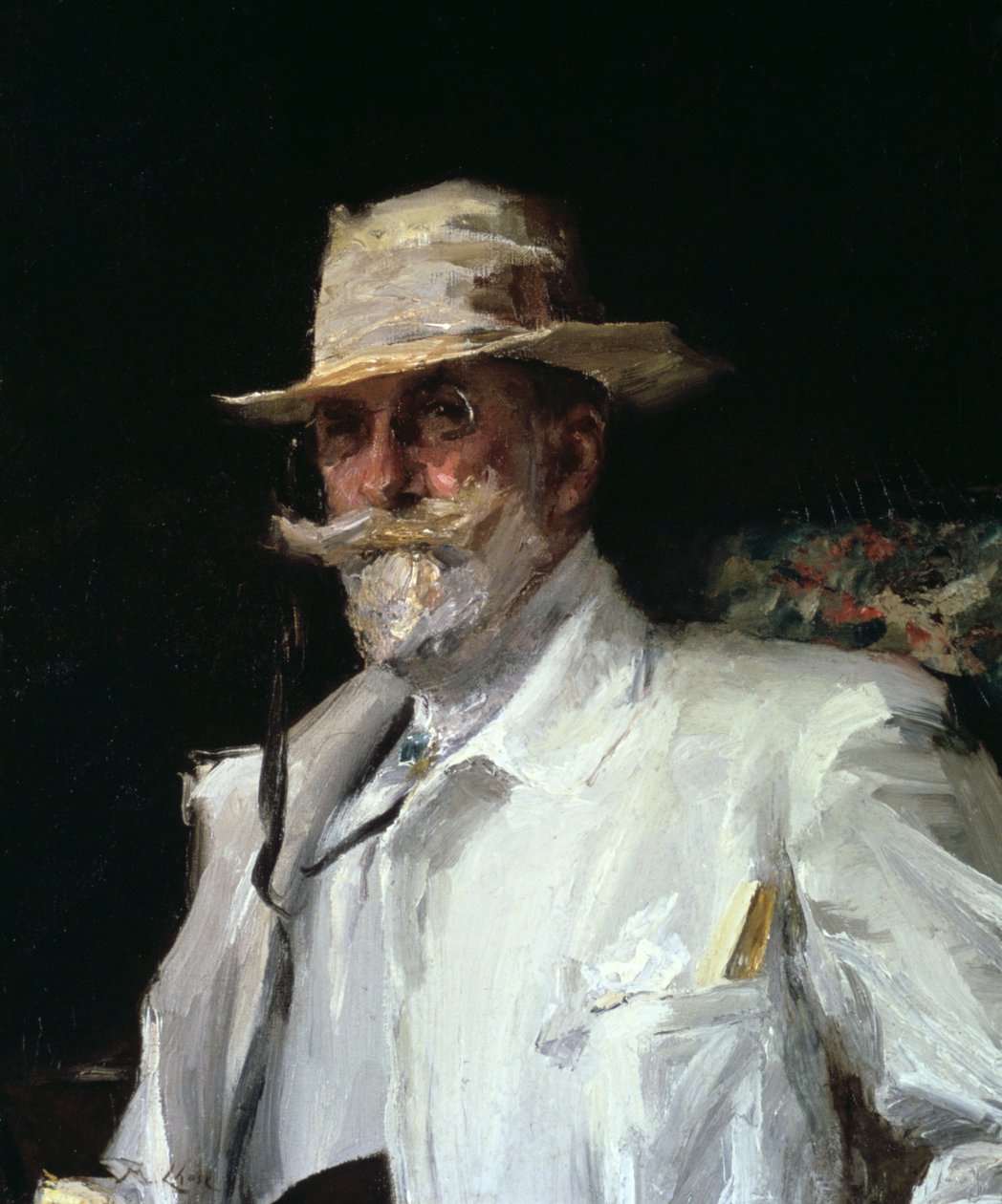 Portrait of William Merritt Chase, American Impressionist Painter, c. 1910 by Annie Traquair Lang