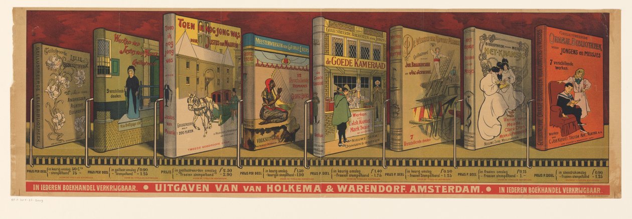 Poster by Publisher Holkema & Warendorf in Amsterdam by Anonymous