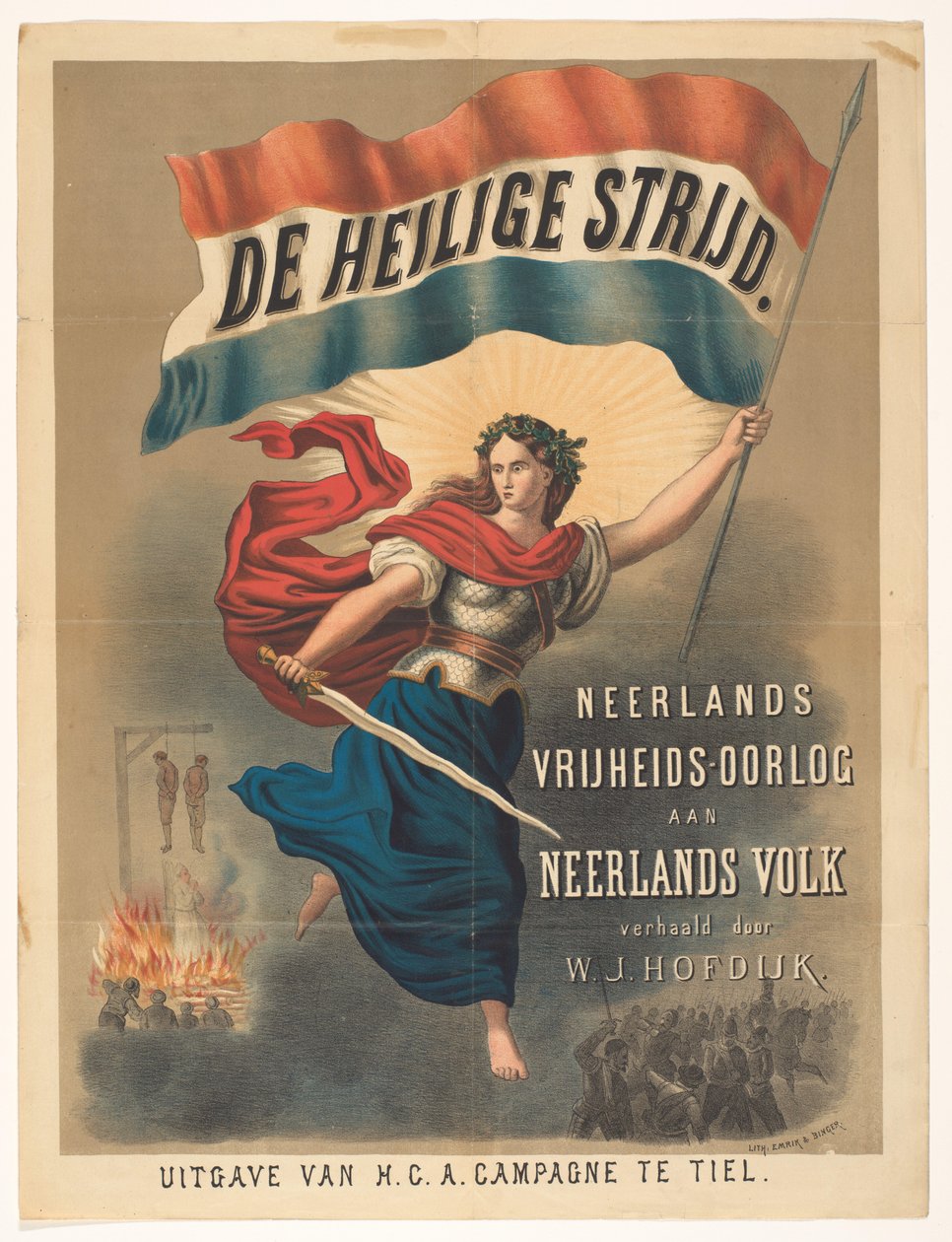Poster for The Holy Struggle by Willem Jacobszoon Hofdijk by Anonymous