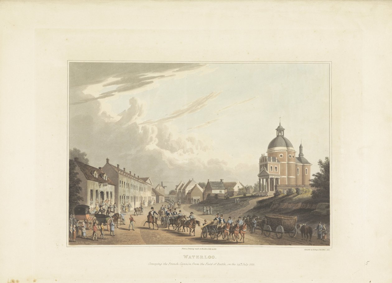 Removal of French Cannons through Waterloo by Anonymous